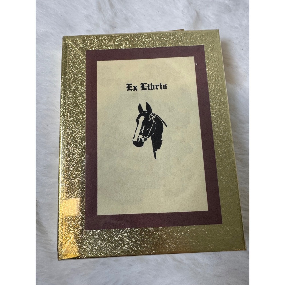 Vintage Antioch Bookplate Company Ex Libris Horse Head Book Labels Boxed Set USA